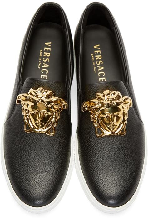 versace skater print slip on sneaker men|versace slip on for men.